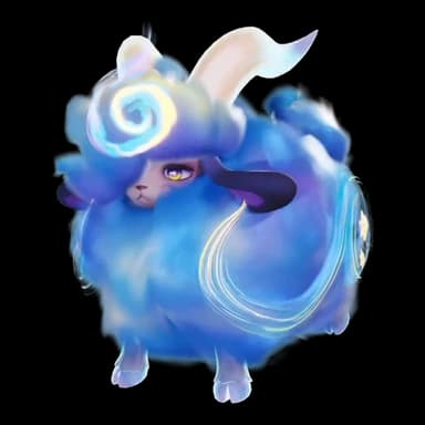 Turbo in Prismana Form with an iridescent blue and gold coat