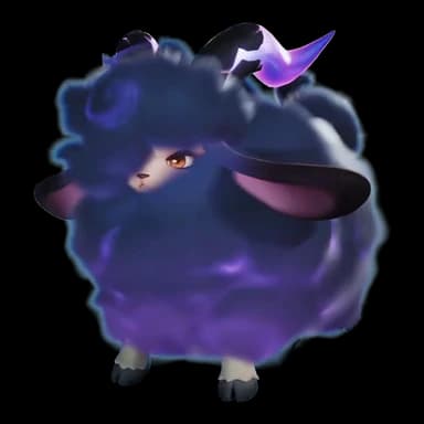 Turbo in Rainstorm Form with a storm-dark coat and violet highlights