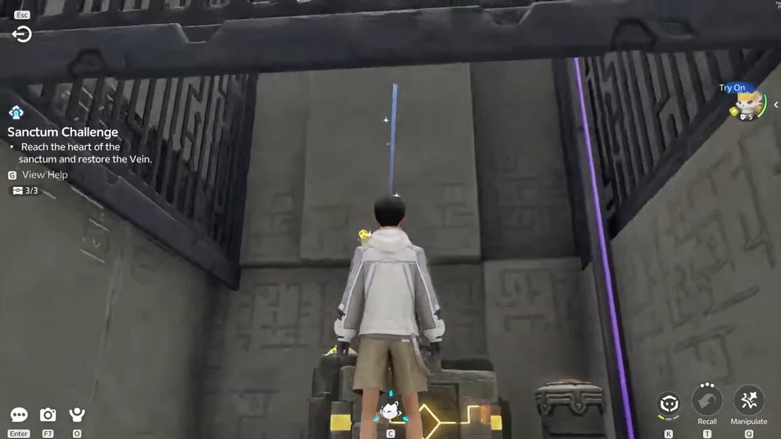 Electric Surge objective counter visibly reading three of three after the third chest