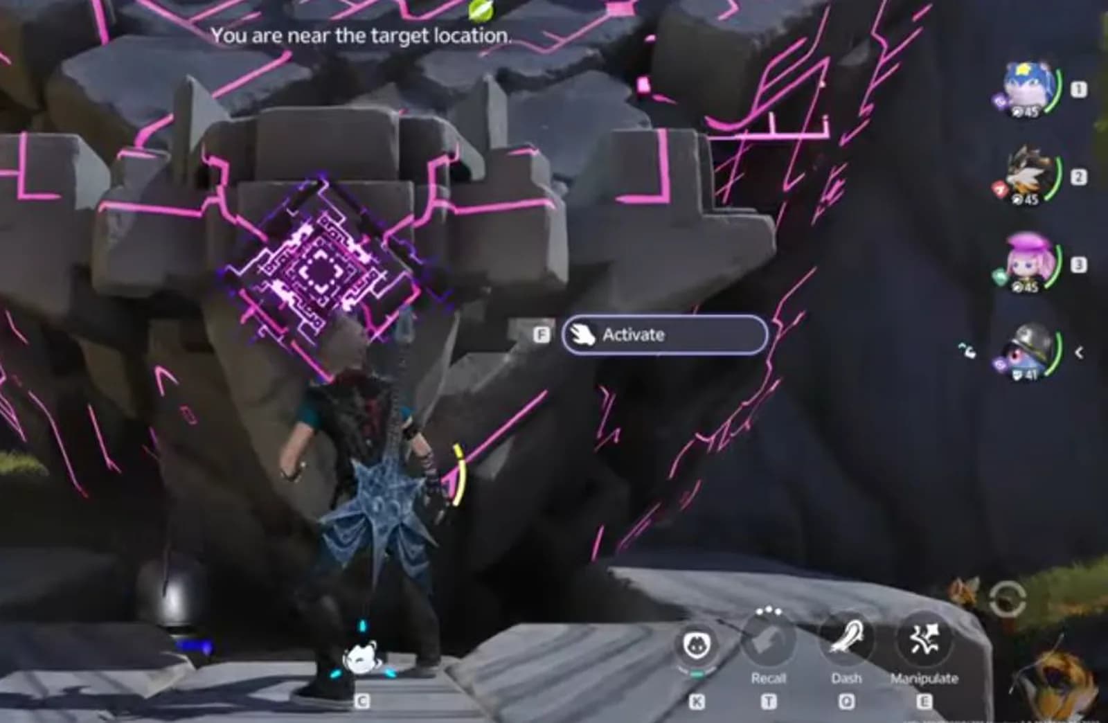 Electric Surge exterior portal traced with violet circuit lines