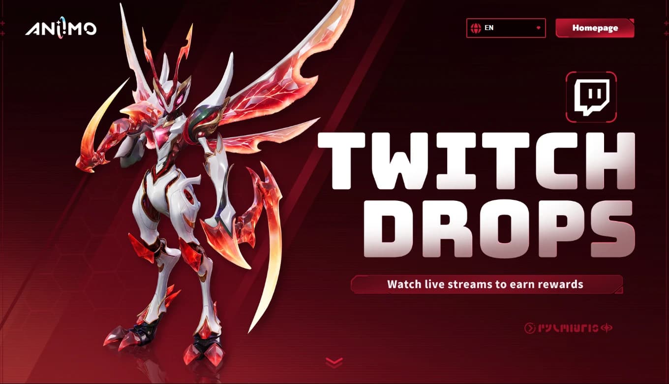 The official Aniimo Twitch Drops campaign page
