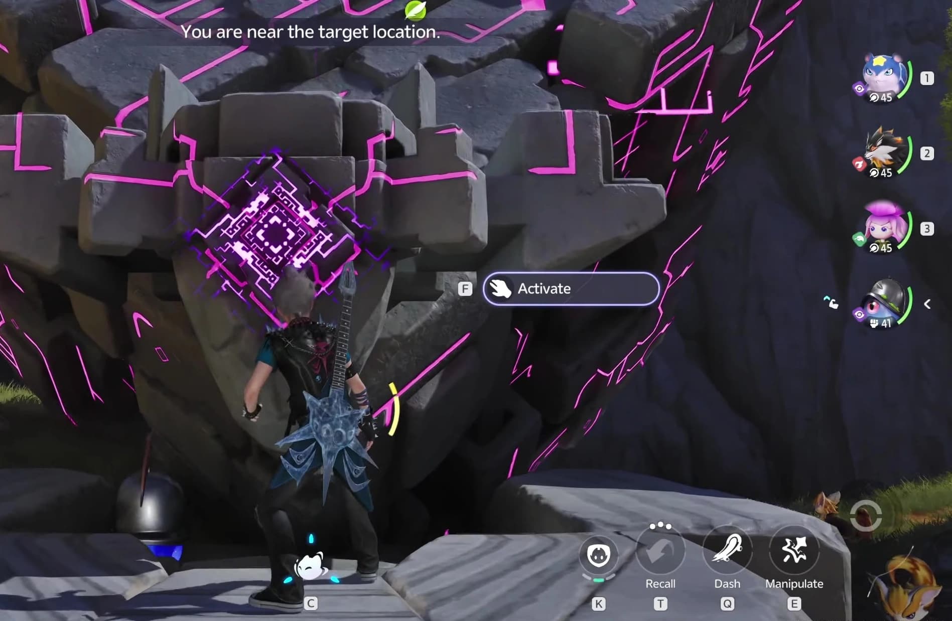 Electric Flow exterior portal traced with violet circuit lines